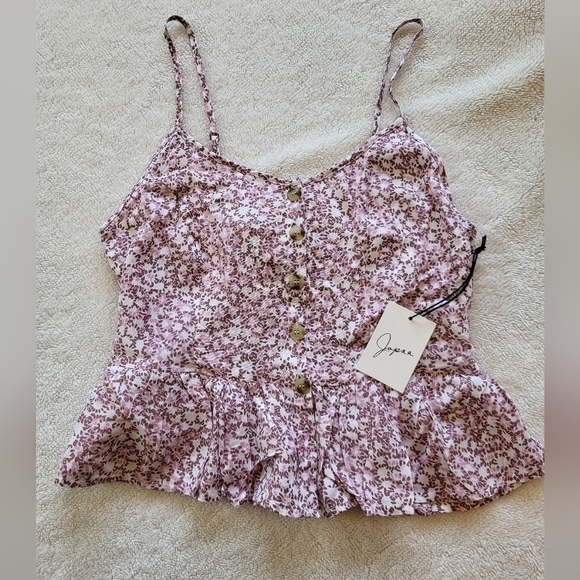 Japna Tops - Japna Pink Camisol Type Top with Adjustable Straps Women's Size Medium